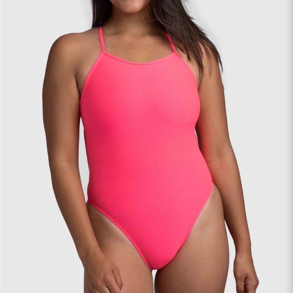Jolyn Hot Pink Tie Back Jackson One Piece